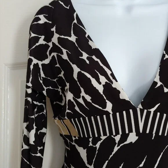 Just Cavalli Deep V-Neck Mob Wife Chic Animal Print Designer Top 42/M - Picture 2 of 12